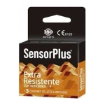 Preservativos SensorPlus Extra Resistente con Nonoxinol x 3 unidades
