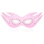 Antifaz BDSM de Cuerina Rosa con Correas Elásticas