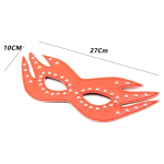 Antifaz BDSM de Cuerina Rojo con Correas Elásticas - Image 2