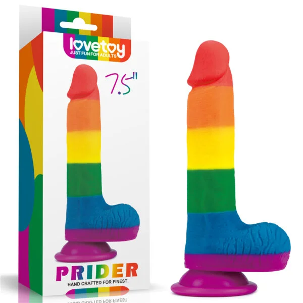 Lovetoy-7.5-Prider-Dildo-LV410026-600x600 Dildo vibrador Pride - LoveToy - Image 1
