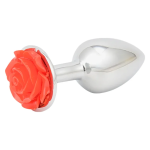 Plug metálico con joya Rosa